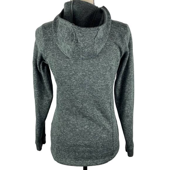Columbia Button Fleece Sweater Henley Hoodie Pullover Long Sleeve Gray Womens XS - Picture 3 of 13